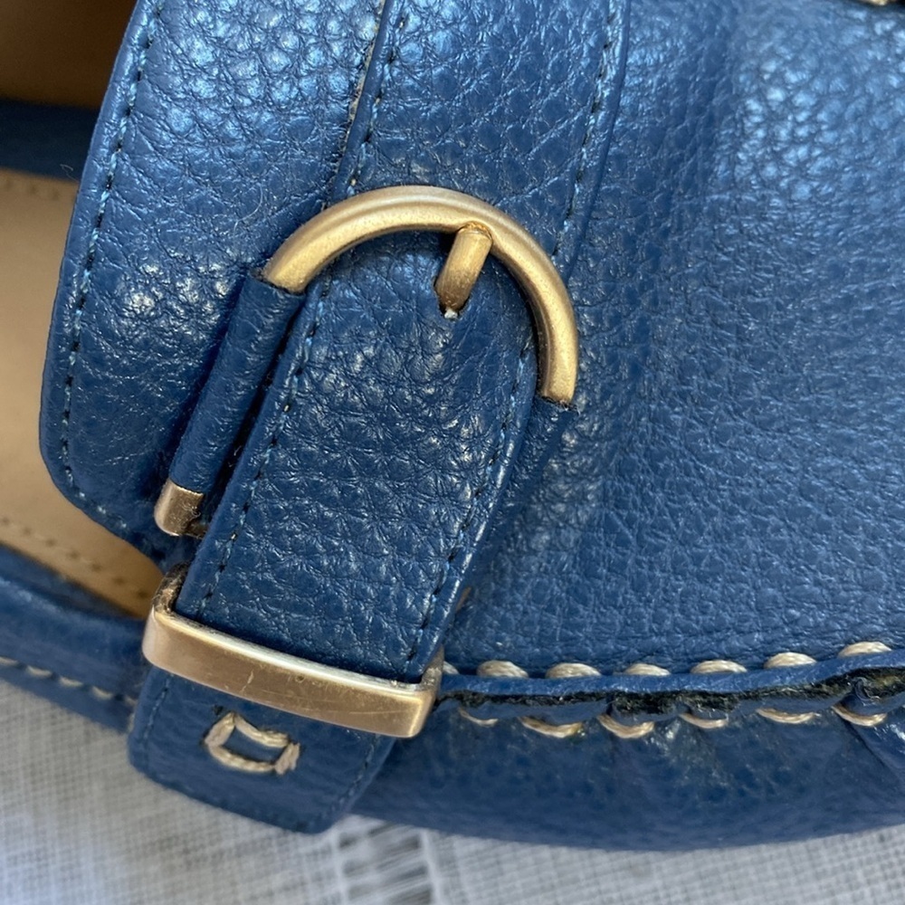 Bass “Betsy” cobalt blue buckled loafers. - Picture 9 of 11
